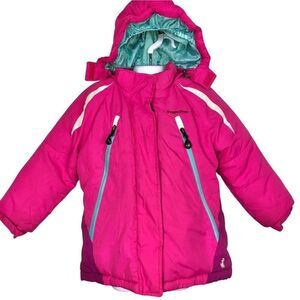 Rugged Bear Girls 4 Coat Pink Blue Puffer Winter Removable Hood